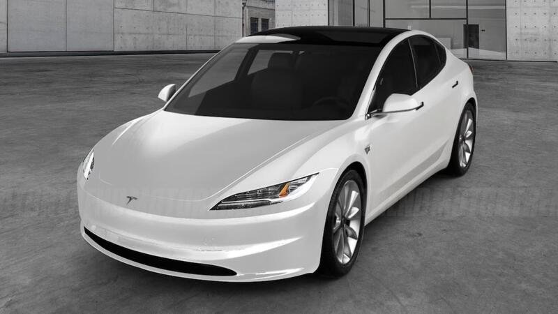 Tesla Model 3 Highland: nuovo frontale ecco il rendering