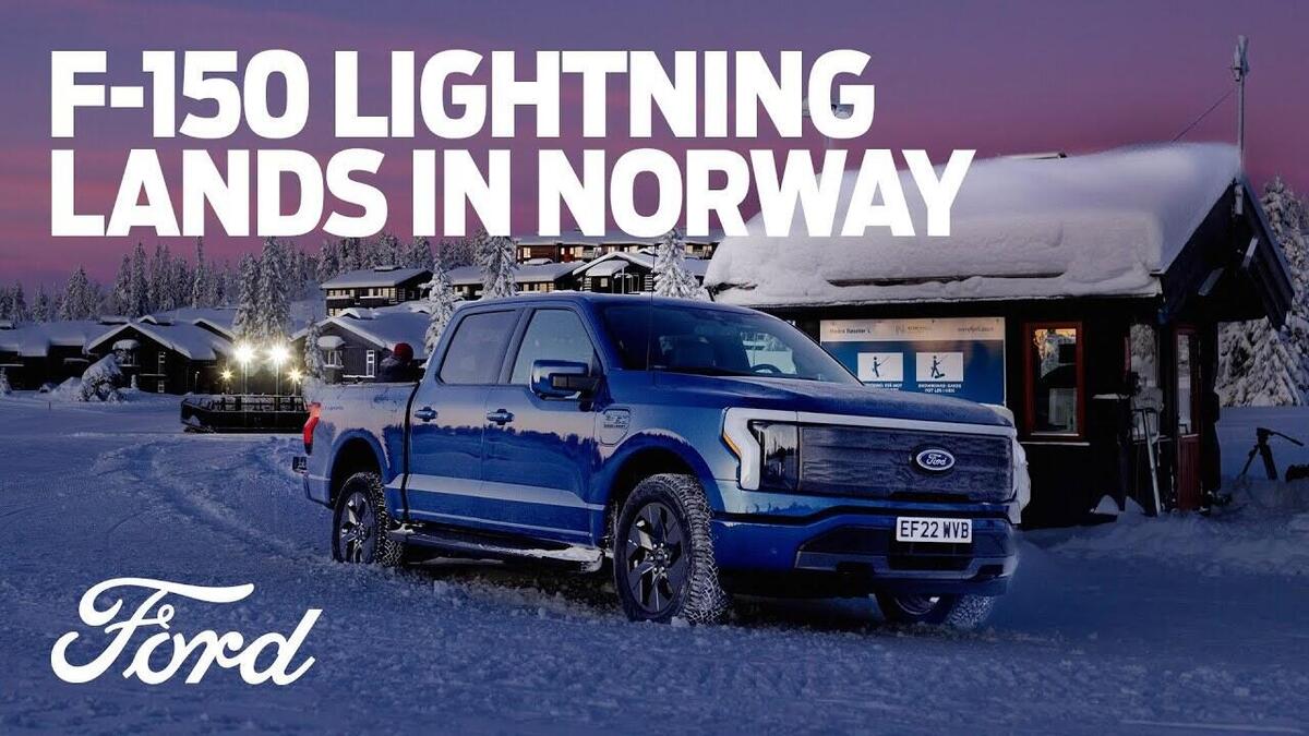 Ford F150 Lightning elettrico attraversa l'Oceano e arriva in Norvegia