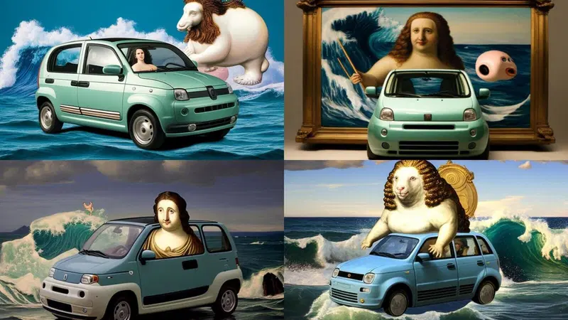 La Panda &egrave; arte nella pittura (Attenzione: intelligenza artificiale all'opera)