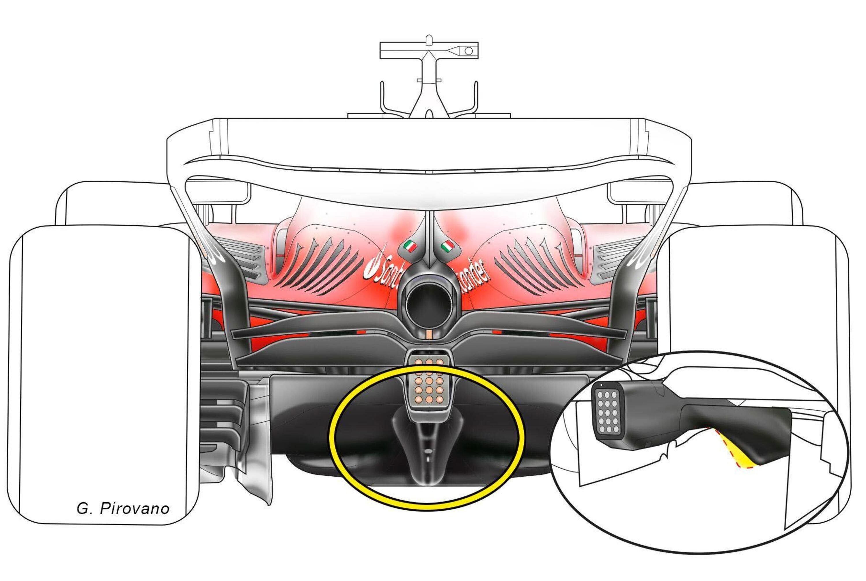 Formula 1: Ferrari SF-23, i dettagli del nuovo fondo portato a Miami