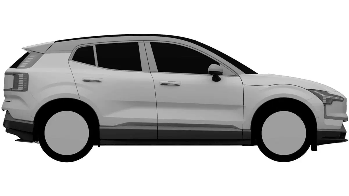Volvo EX30: i disegni spia del brevetto rivelano già tutto (3)
