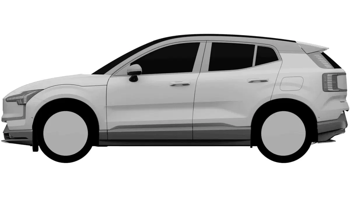 Volvo EX30: i disegni spia del brevetto rivelano già tutto (4)