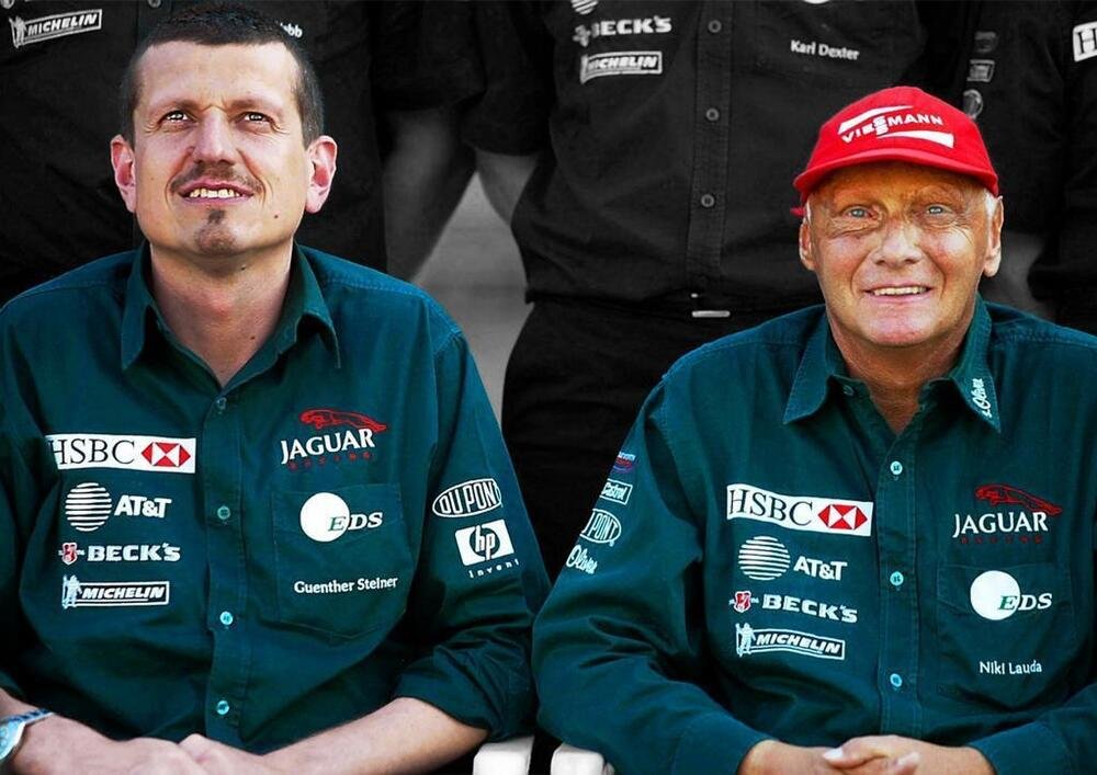 Gunther Steiner con Niki Lauda ai tempi della Jaguar