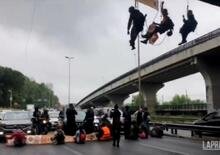 Attivisti di Ultima Generazione bloccano la Tangenziale Est di Roma [VIDEO]