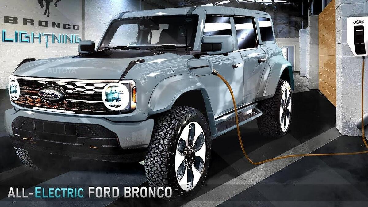 Ford Bronco Lightning rendering dell'antiJeep a batterie [VIDEO