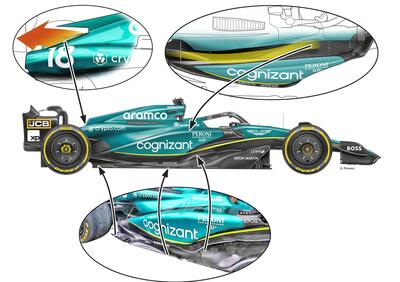 F1, Aston Martin sfida Ferrari e Mercedes con le novità tecniche per il Canada