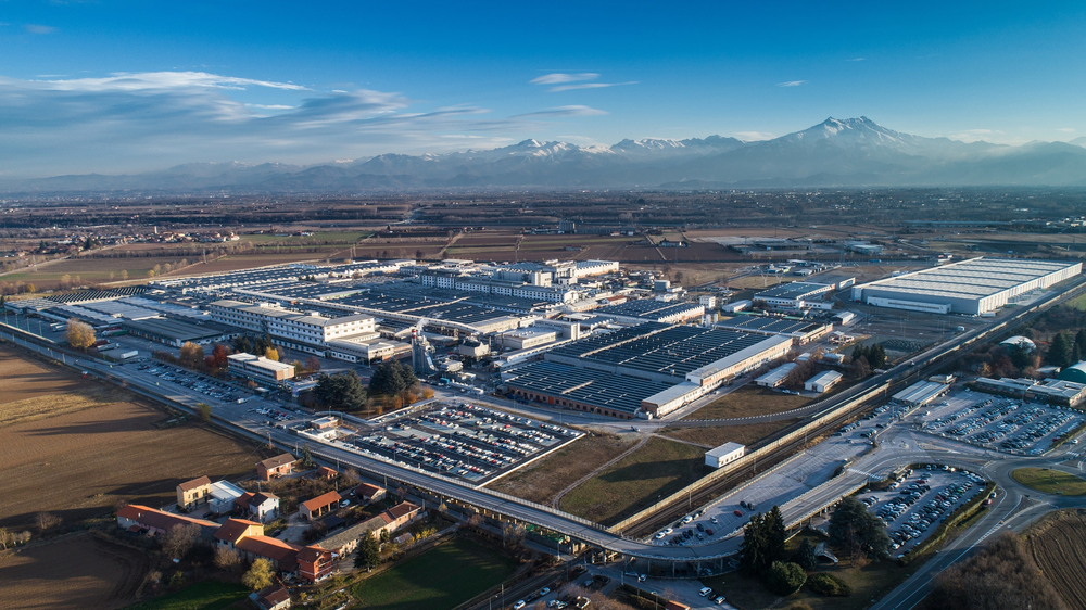 Vista aerea dello stabilimento Michelin di Cuneo