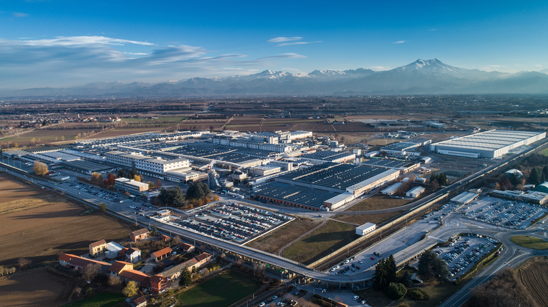 Vista aerea dello stabilimento Michelin di Cuneo