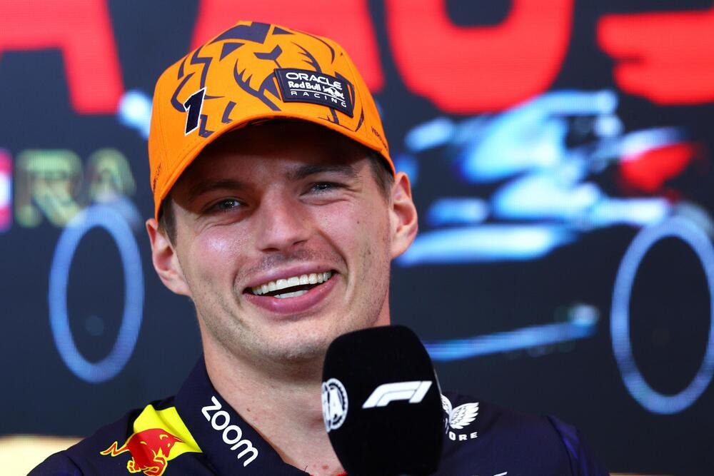 Max Verstappen nella conferenza stampa del GP d&#039;Austria 2023 di F1
