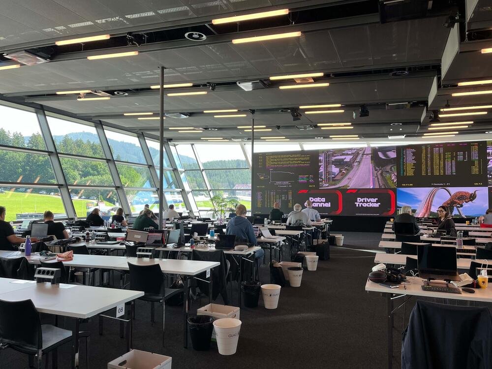 La sala stampa del Red Bull Ring