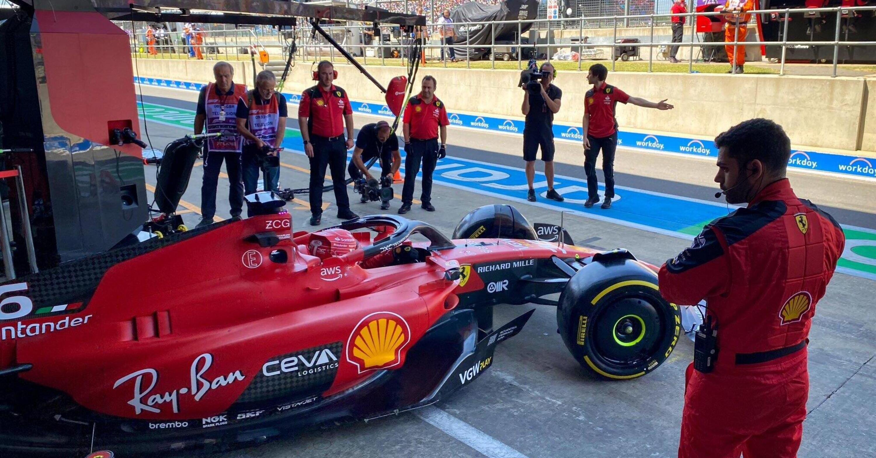 F1, Ferrari arriva a Silverstone con una nuova ala posteriore