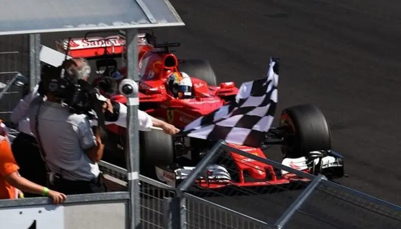 Sebastian Vettel vincitore con lo sterzo rotto in Ungheria nel 2017