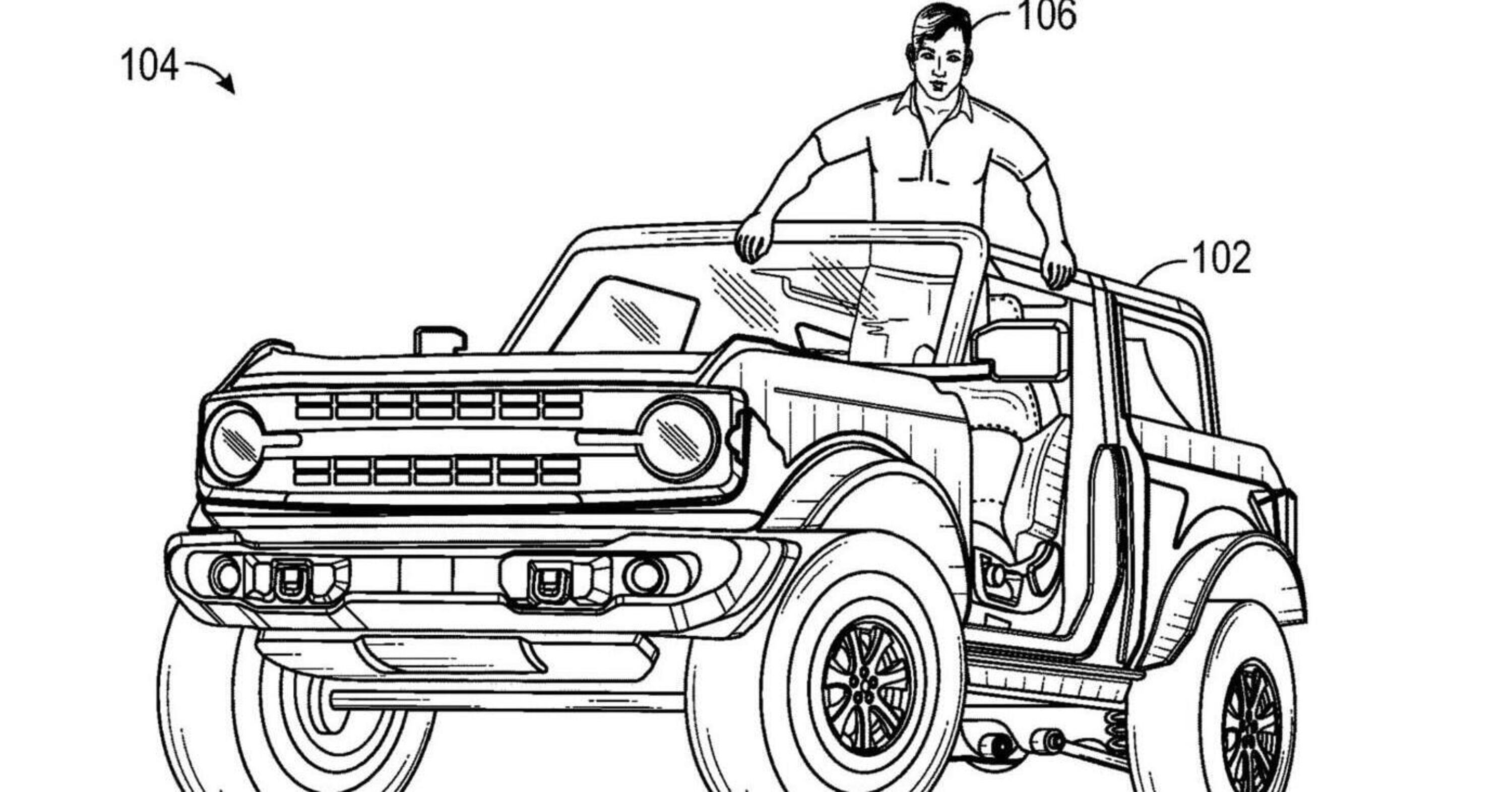 Ford Bronco: brevetto Ford per guidare anche in piedi 