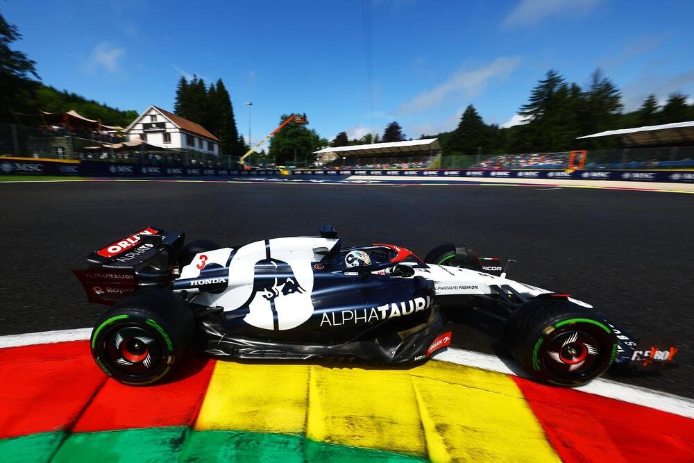 Ricciardo in pista nel weekend del Gran Premio del Belgio 2023 di F1
