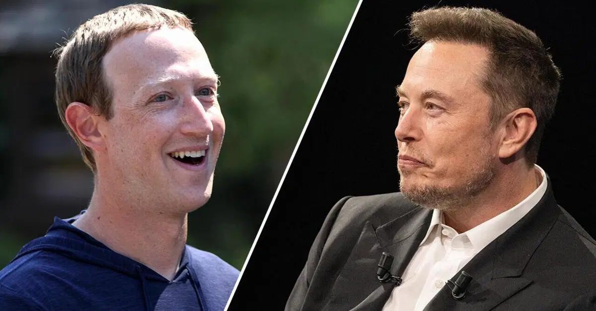 Elon Musk e Mark Zuckerberg; botte all'ultimo dollaro, ma sar&agrave; per beneficienza