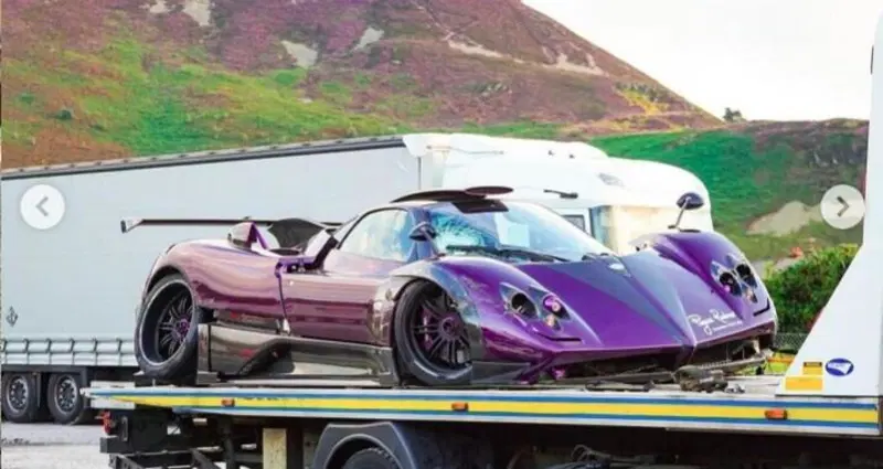 Pagani Zonda 760 LH ex Lewis Hamilton: crash in strada