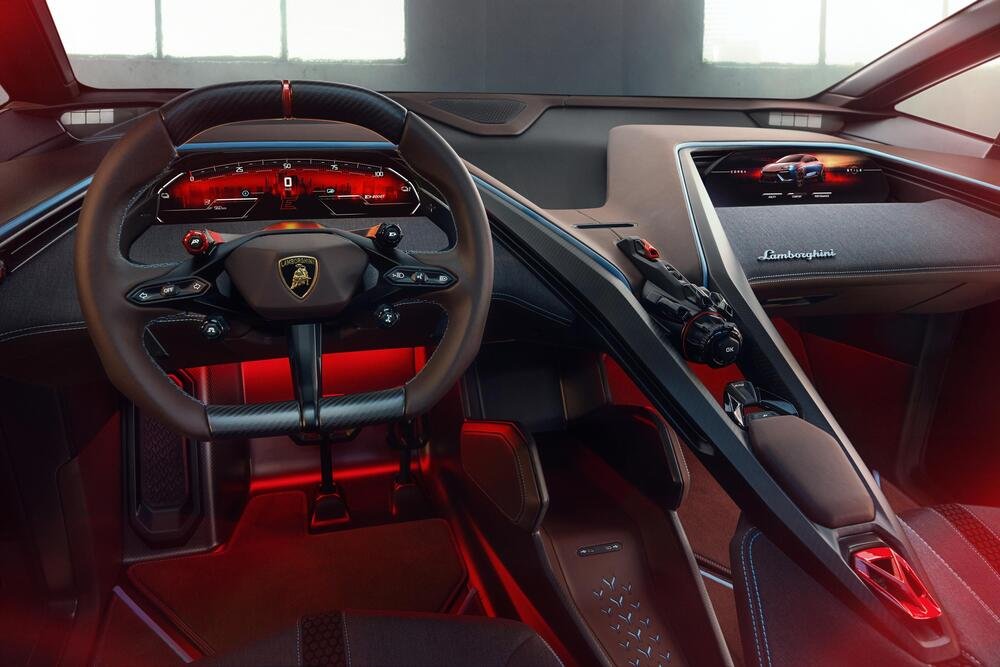 Gli interni della nuova Lamborghini Lanzador