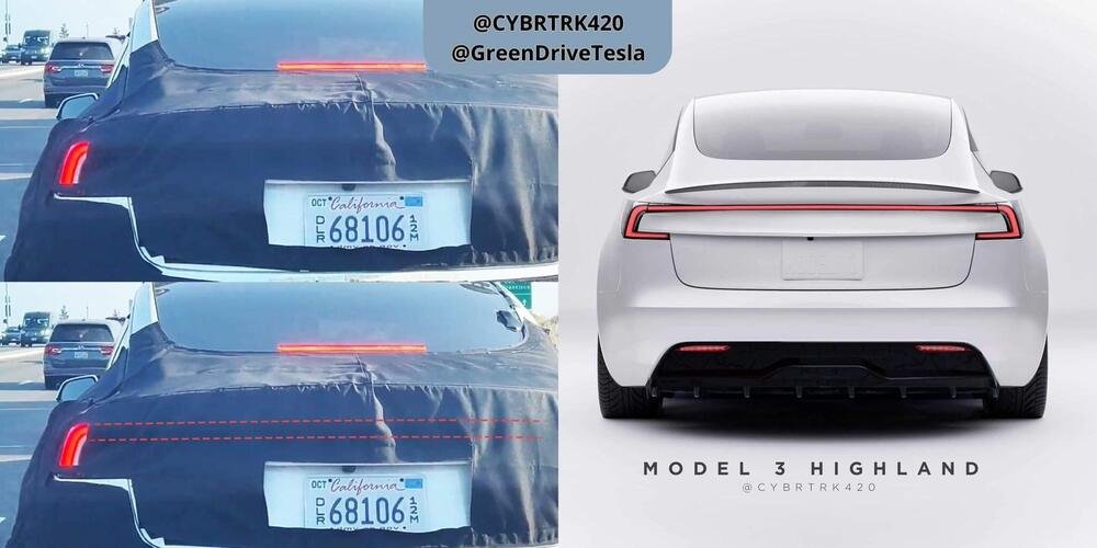 La ricostruzione della Tesla Model 3 2024 di GreenDriveTesla - Cybrtrk 420
