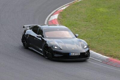 Porsche Taycan GT, le foto spia della rivale della Tesla Model S Plaid