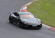 Porsche Taycan GT, le foto spia della rivale della Tesla Model S Plaid