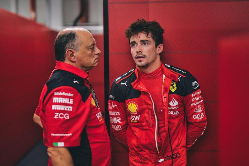 Sul podio a Singapore anche il team principal della Ferrari in F1, Fred Vasseur