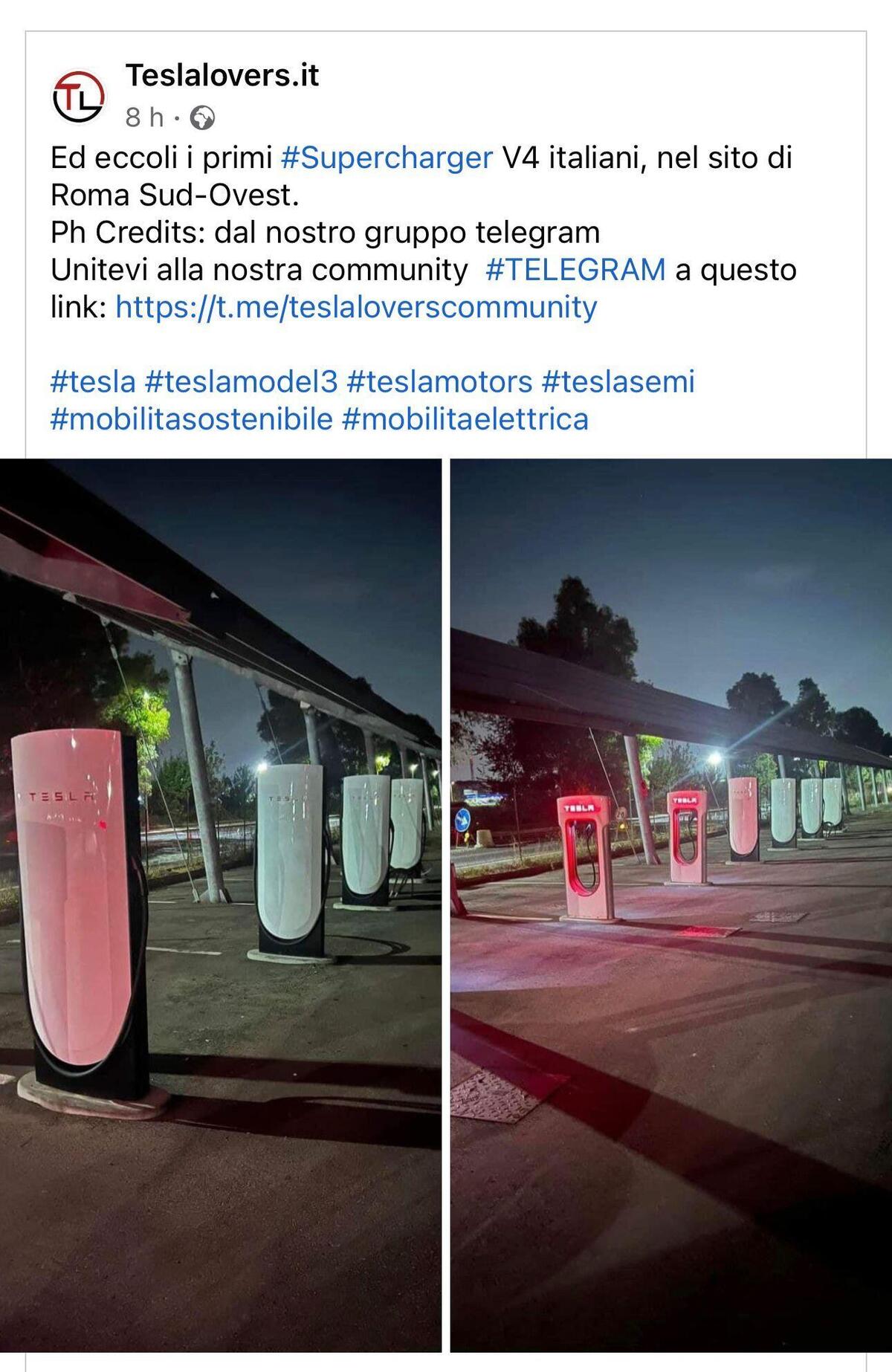 Tesla arrivano i Supercharger V4 a Roma SudOvest News Automoto.it