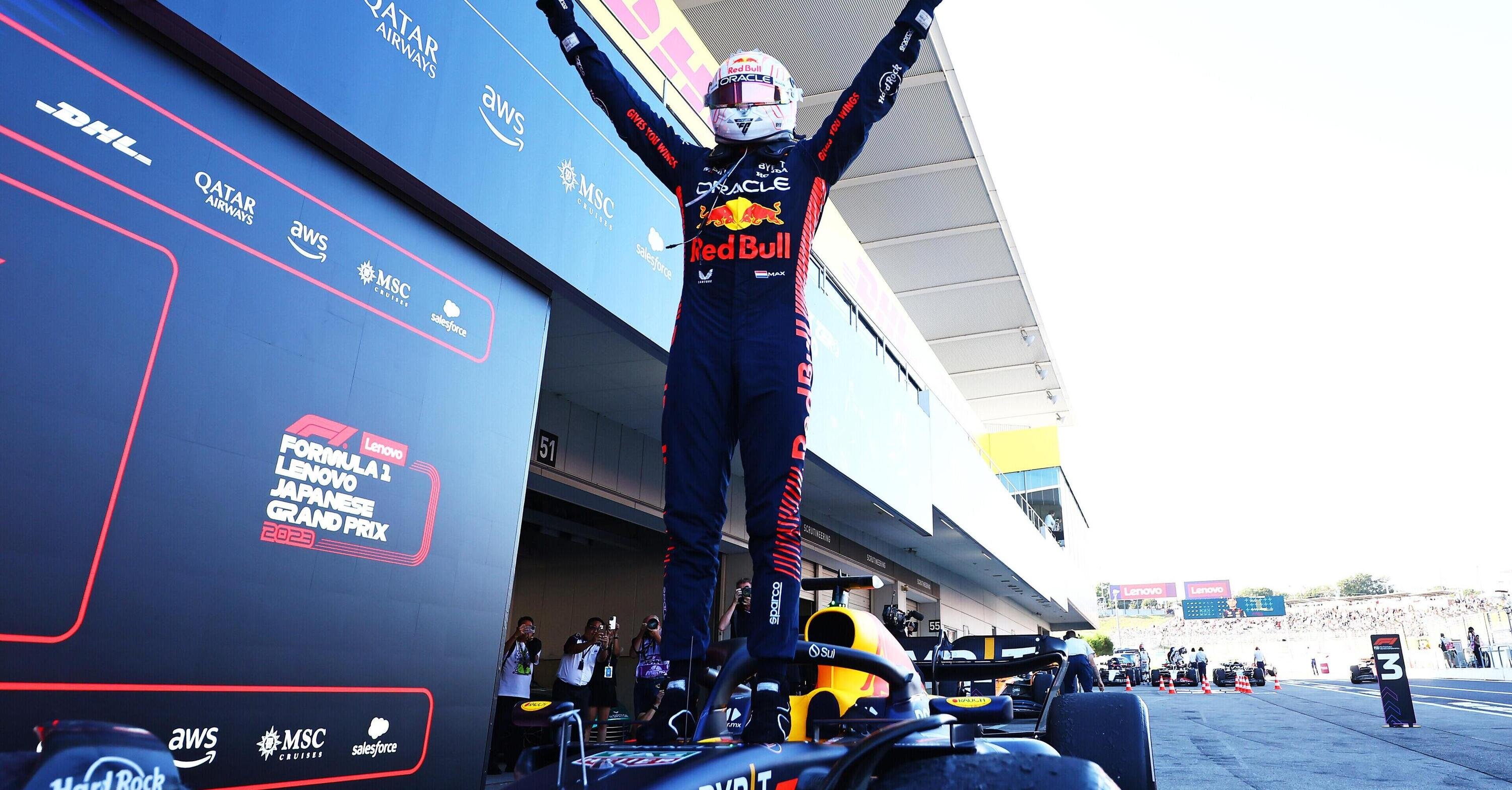 F1. GP Giappone: Red Bull campione del mondo, Verstappen: &quot;Che anno incredibile&quot;