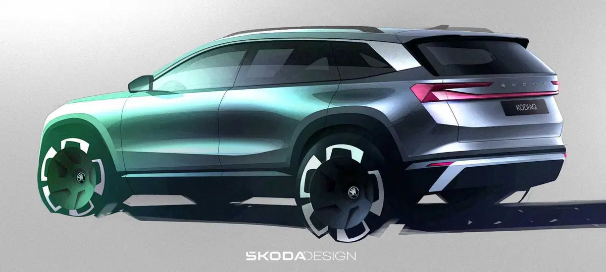 Skoda Kodiaq 2024: i disegni ufficiali prima del lancio di ottobre (4)