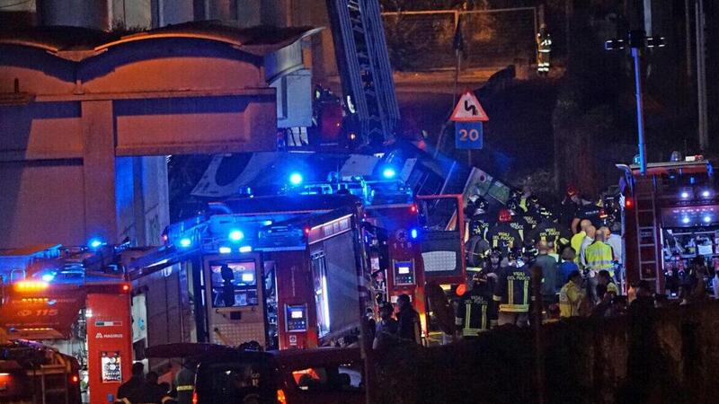 Mestre: incidente gravissimo, 21 morti sul bus a fuoco il VIDEO dal ponte