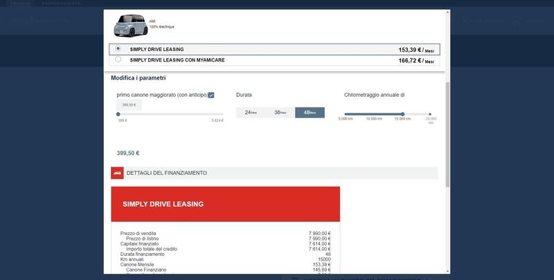 Un esempio di leasing con anticipo di soli 400 euro