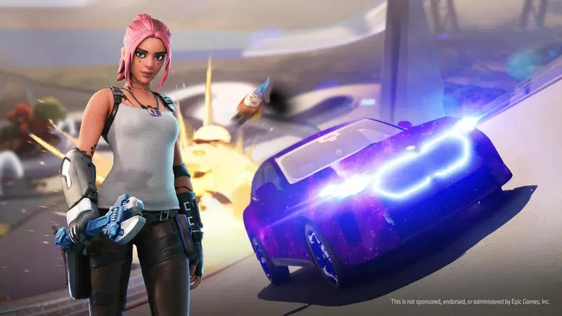 BMW, la nuova iX2 elettrica al debutto dentro a Fortnite nell'isola di Hypnopolis