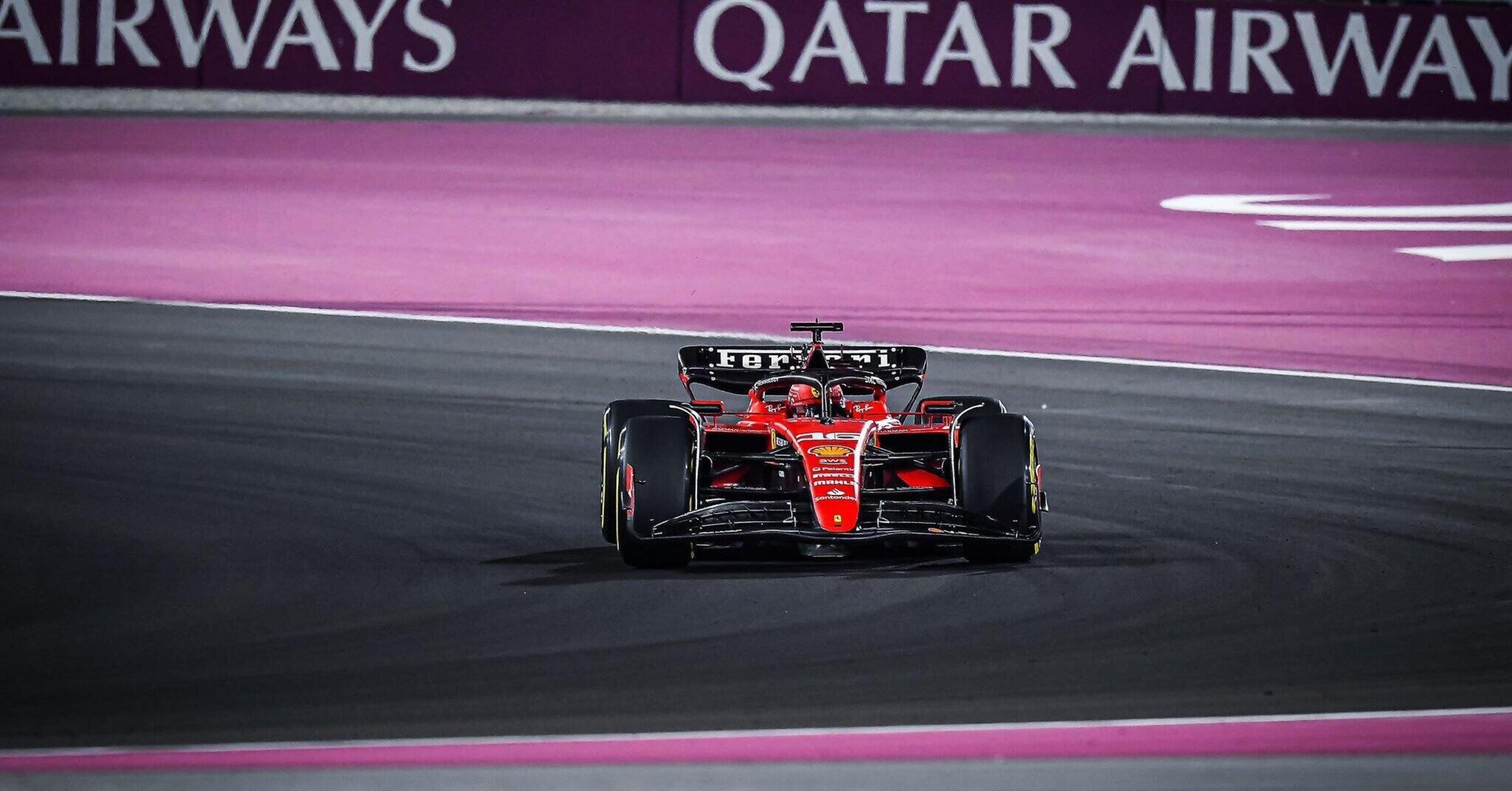 Formula 1, GP Qatar, altro boccone amaro per Ferrari: Leclerc quinto e Sainz mai partito
