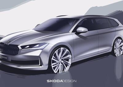 Skoda Superb, l'ammiraglia ceca è più filante, i primi disegni