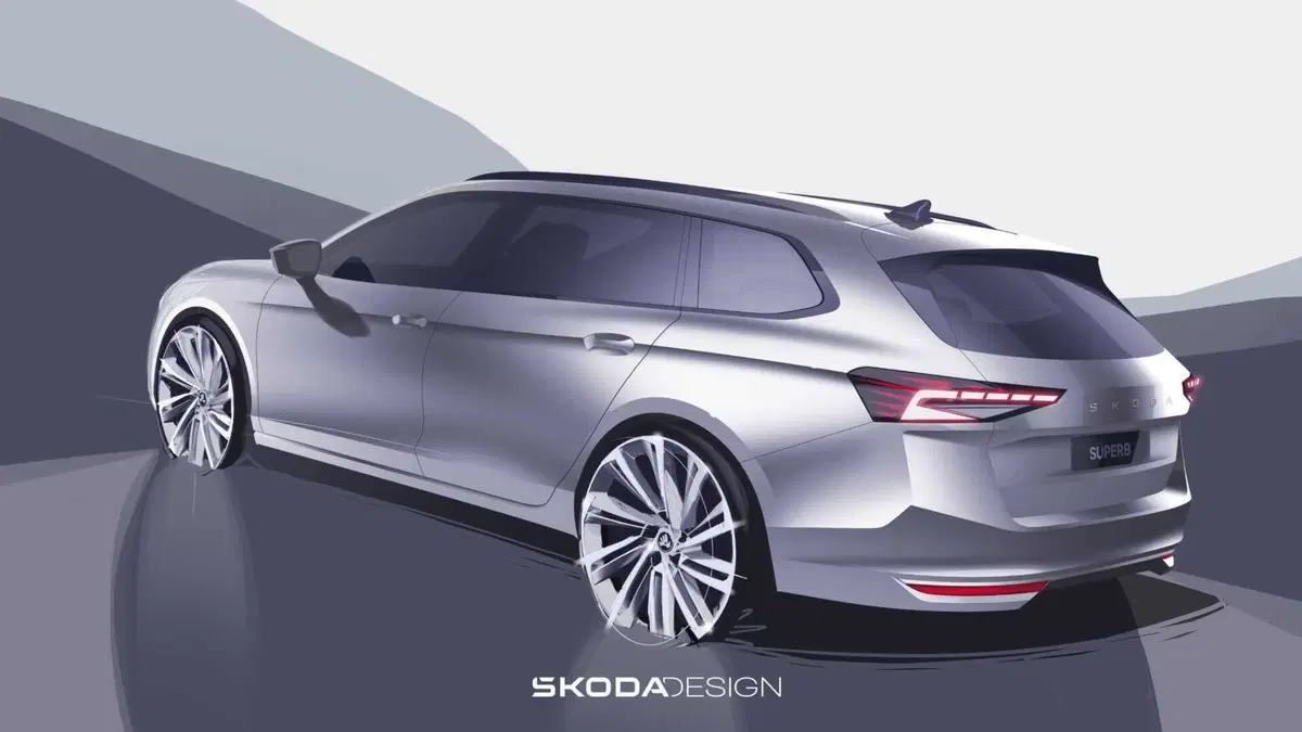 Skoda Superb, l'ammiraglia ceca &egrave; pi&ugrave; filante, i primi disegni