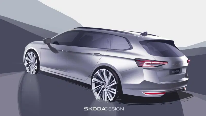 Skoda Superb, l'ammiraglia ceca &egrave; pi&ugrave; filante, i primi disegni