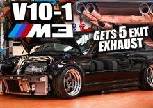 BMW M3 col V10: lo scarico più complicato al mondo 10 in 1
