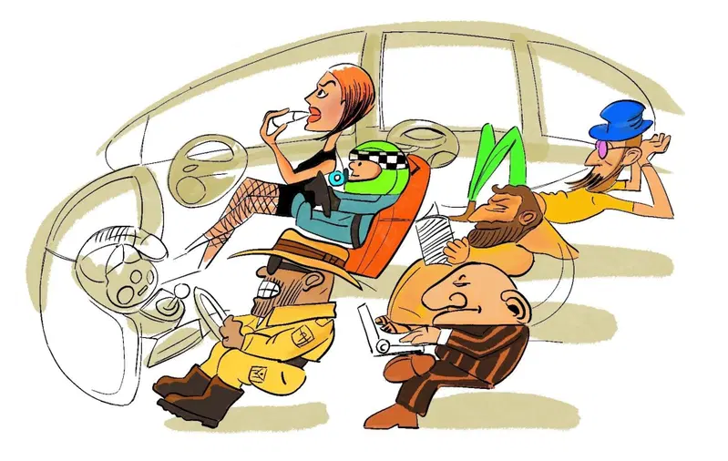 I sei personaggi della Fiat Multipla 6x6