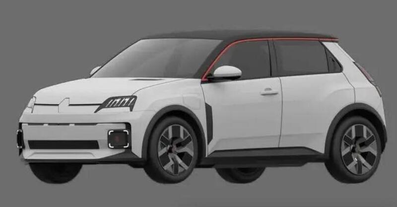 Renault 5 elettrica, i disegni ufficiali sono in rete