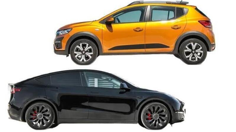 Tesla vs Dacia Sandero, due auto agli antipodi sul podio europeo