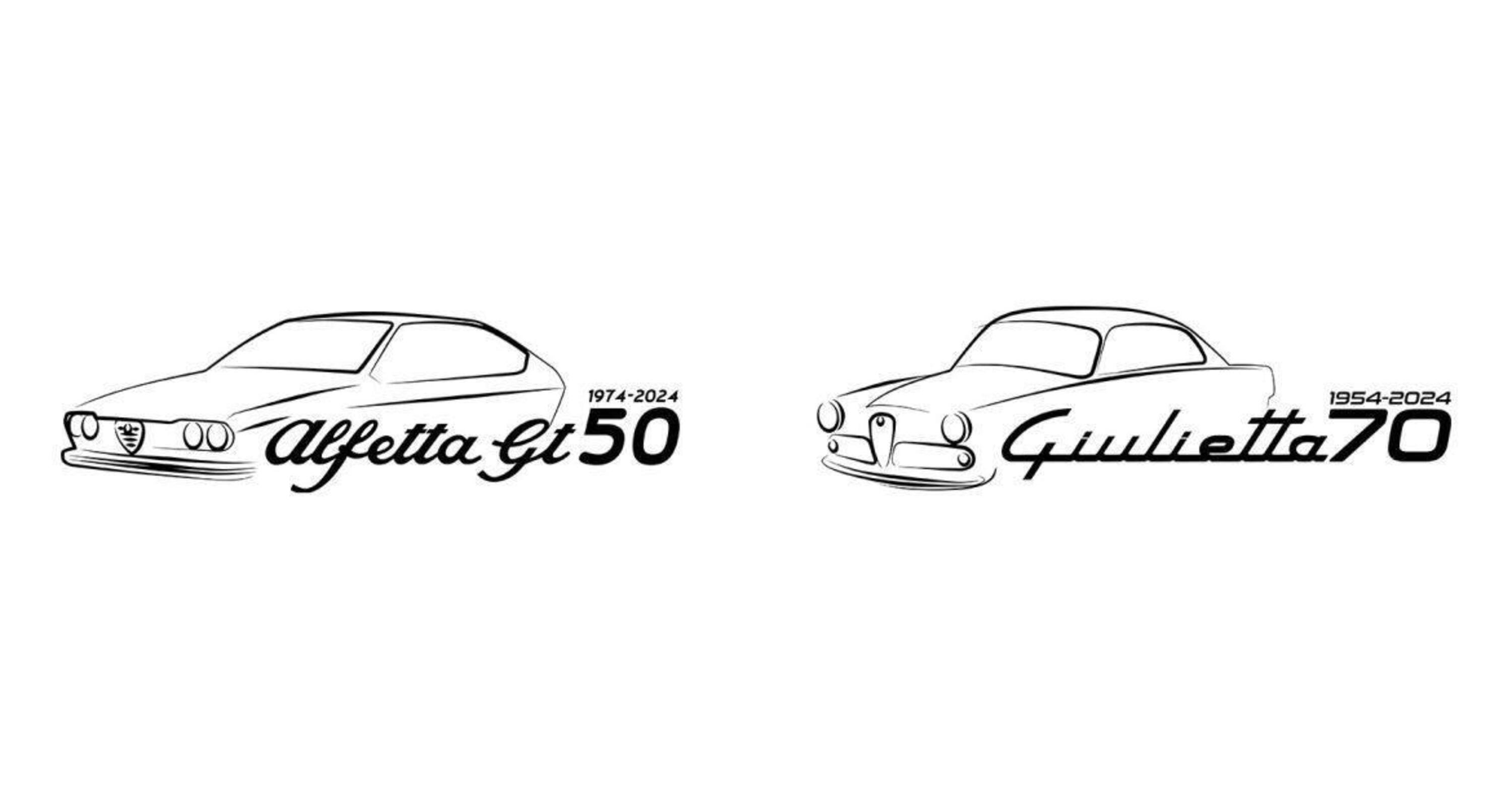 Alfa Romeo celebra i 70&rsquo; di Giulietta e i 50&rsquo; dell&rsquo;Alfetta GT