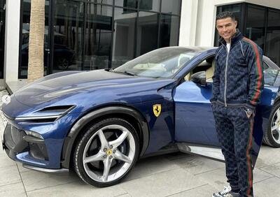 L'auto di famiglia sui social di Cristiano Ronaldo: Ferrari Purosangue