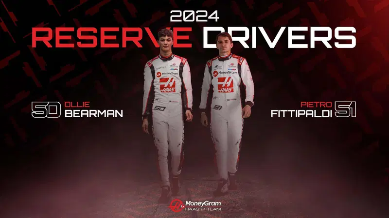 Piloti di riserva Formula 1: Bearman e Fittipaldi firmano con Haas per il 2024, scopriamo chi sono gli altri team per team