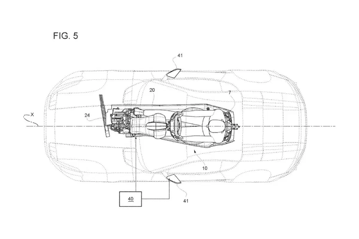Ferrari: brevettato il sedile che scorre al centro dell'auto per la guida in pista (o in Gran Bretagna) (7)