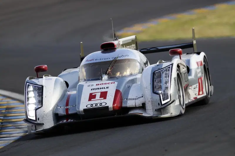 L'Audi R18 e-tron quattro vincente alla 24 di Le Mans 2012