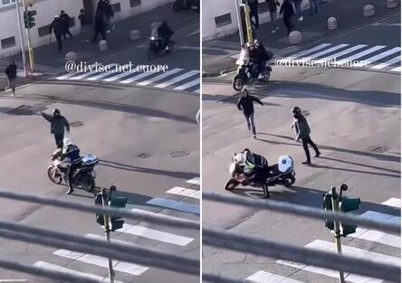 Livorno, agente motociclista della Municipale aggredito dagli ultras. Le immagini dell'attacco [VIDEO]