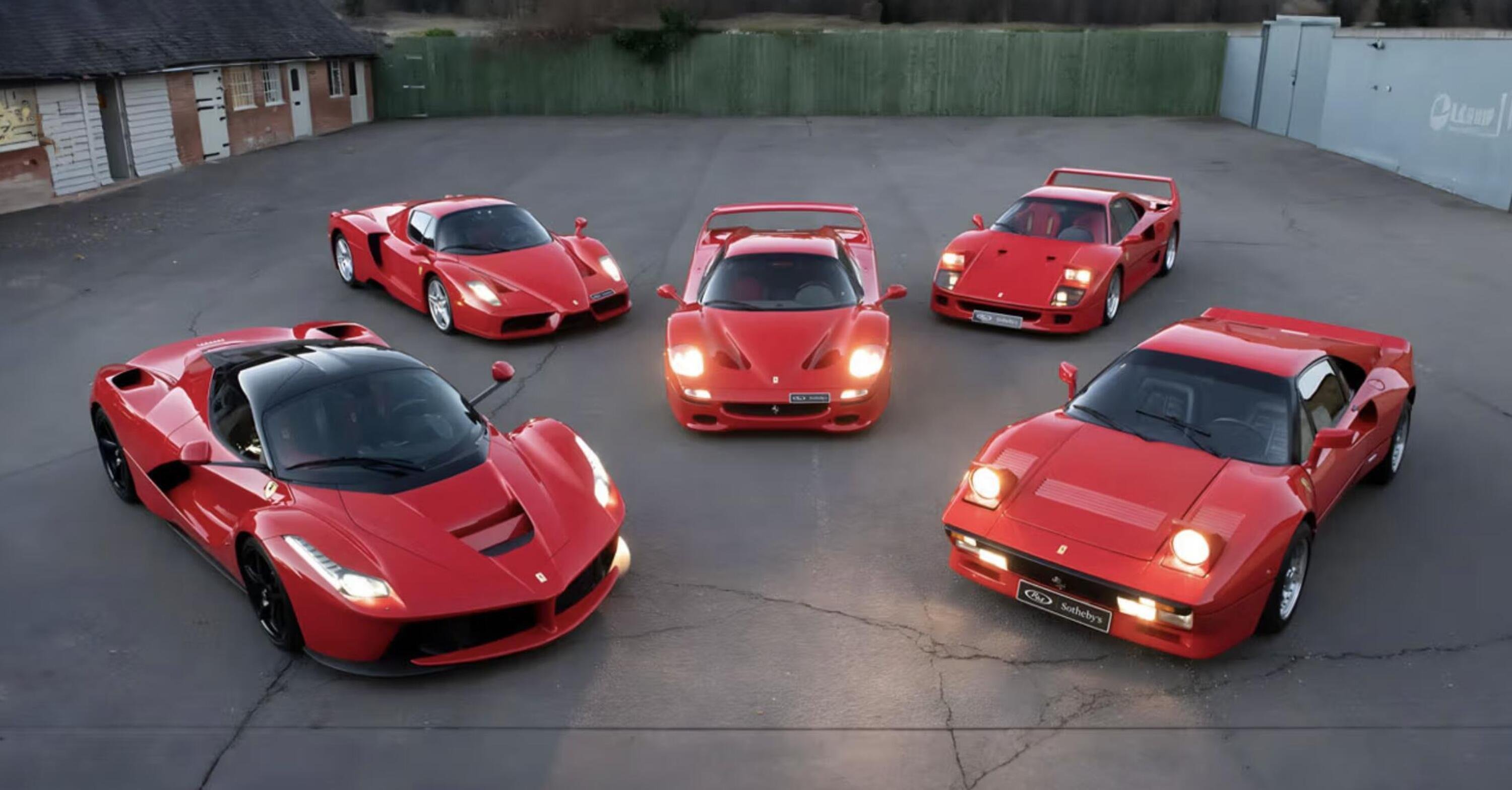Le &ldquo;Big Five&rdquo; di Ferrari all&rsquo;asta: 288 GTO, F40, F50, Enzo e LaFerrari