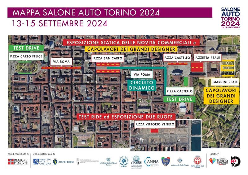 Salone Auto Torino 2024, svelata la mappa 