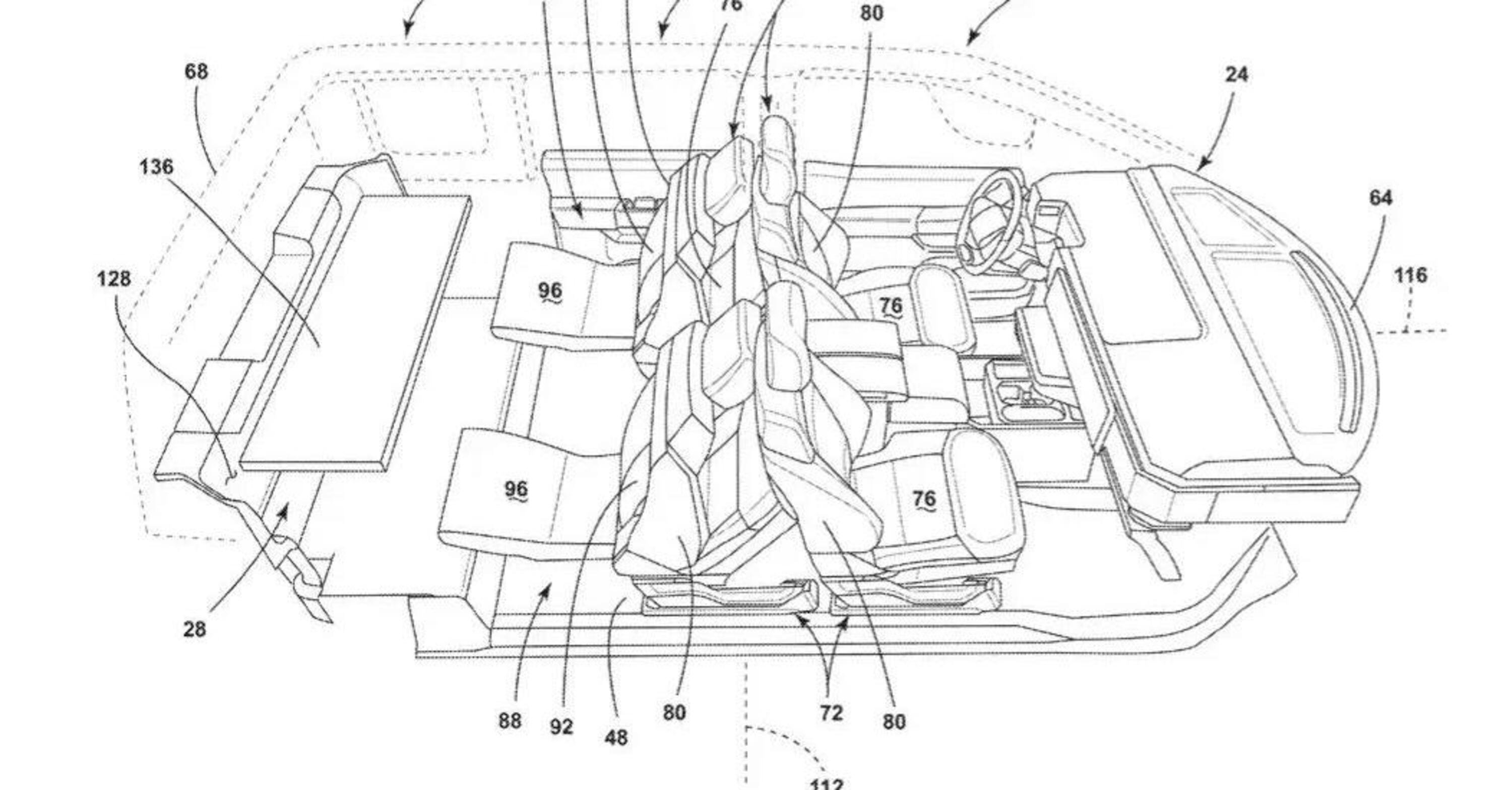 Ford brevetta la ciotola scorrevole e i sedili reversibili