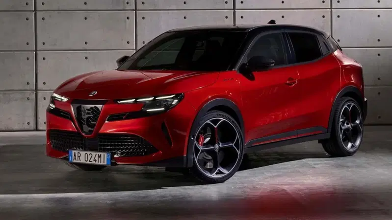 La vista anteriore dell'Alfa Romeo Junior