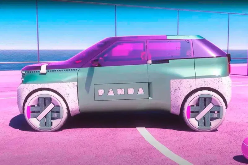 Un render della Fiat Panda 2024 diffuso da Fiat